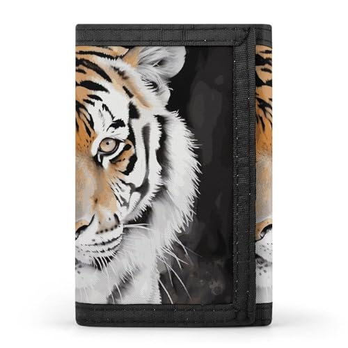 Eekstdbn Tiger Trifold Wallet, Kartenetuis und Geld Oganizer Dünne stilvolle Mini-Münztasche mit Reißverschluss Münzfach Kredit für Männer und Frauen Eekstdbn Tiger Trifold Wallet, Kartenetuis und Geld Oganizer Dünne stilvolle Mini-Münztasche mit Reißverschluss Münzfach Kredit für Männer und Frauen von Eekstdbn