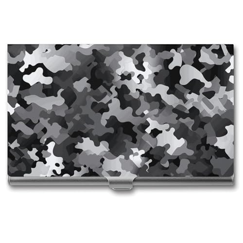 Eekstdbn Visitenkartenetui für Damen oder Herren, mit Schnappverschluss, tragbar, für Geschäftstreffen, Schwarz / Weiß / Grau Eekstdbn Visitenkartenetui für Damen oder Herren, mit Schnappverschluss, tragbar, für Geschäftstreffen, Schwarz / Weiß / Grau von Eekstdbn