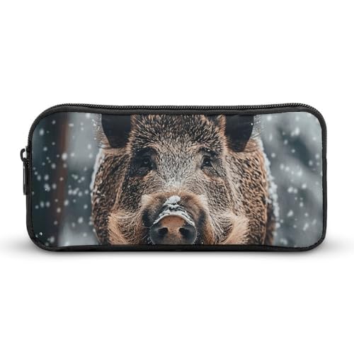 Eekstdbn Wildschwein-Federmäppchen, Bürobedarf-Organizer, schlichter, stabiler Reißverschluss, tragbar, für Büro, Reisen, Mehrzwecktasche Eekstdbn Wildschwein-Federmäppchen, Bürobedarf-Organizer, schlichter, stabiler Reißverschluss, tragbar, für Büro, Reisen, Mehrzwecktasche von Eekstdbn