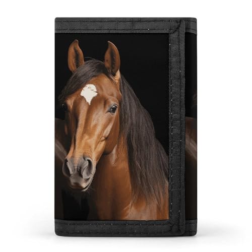 Eekstdbn Zwei Pferde stehen auf schwarzem Hintergrund, dreifach gefaltete Brieftasche, Kartenetuis und Geldbeutel, dünne, stilvolle Mini-Münztasche mit Reißverschluss, Münzfach, Kreditkarte für Männer Eekstdbn Zwei Pferde stehen auf schwarzem Hintergrund, dreifach gefaltete Brieftasche, Kartenetuis und Geldbeutel, dünne, stilvolle Mini-Münztasche mit Reißverschluss, Münzfach, Kreditkarte für Männer von Eekstdbn