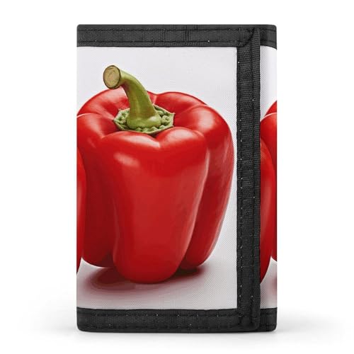 Eekstdbn Zwei rote Paprika-Geldbörse, Kartenetuis und Geldbeutel, dünn, stilvolle Mini-Münztasche mit Reißverschluss, Münzfach, Kredit für Männer und Frauen Eekstdbn Zwei rote Paprika-Geldbörse, Kartenetuis und Geldbeutel, dünn, stilvolle Mini-Münztasche mit Reißverschluss, Münzfach, Kredit für Männer und Frauen von Eekstdbn