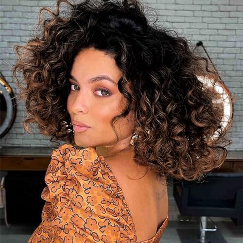 EERYA 7 Packungen Gogo Curl Häkelhaar, 25,4 cm (10 Zoll), kurzes, lockiges Haar, für Frauen, synthetische Haarverlängerungen mit Wasserwellen und Strandlocken (25,4 cm) T1B/4/30 von Eerya