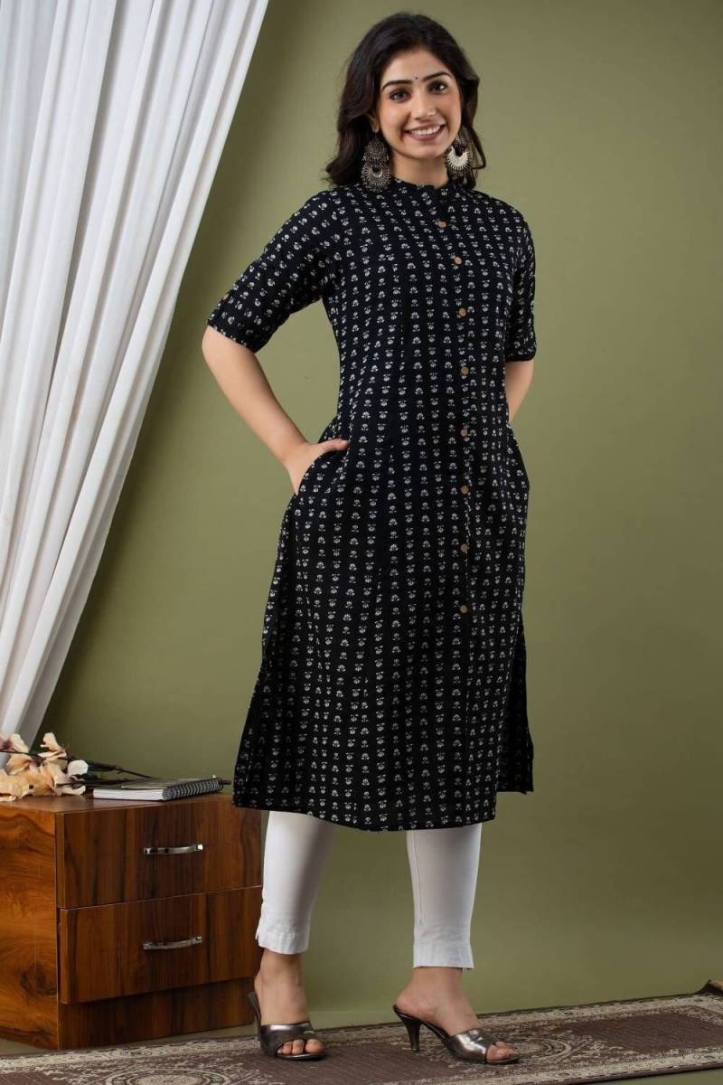 Damen Kurta Tunika Kleid, A - Linie von EeshaBoutique