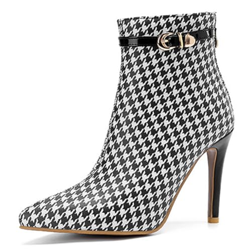 Eestfy Damen Hahnentritt Stiefeletten Stiletto Absatz Spitz Rückseitiger Reißverschluss Mode Stiefeletten Für Hochzeitsempfang Und Abendausgang Glänzend,Schwarz,34 EU Eestfy Damen Hahnentritt Stiefeletten Stiletto Absatz Spitz Rückseitiger Reißverschluss Mode Stiefeletten Für Hochzeitsempfang Und Abendausgang Glänzend,Schwarz,34 EU von Eestfy