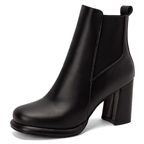 Eestfy Stiefelette Damen Klassischer Chelsea Stil Runde Zeh Klobiger Blockabsatz Kurze Stiefel mit Seitlicher Reißverschluss Elastische Seitenteile für Lockerer Ausgang & Abendkleidung,Schwarz,48 EU Eestfy Stiefelette Damen Klassischer Chelsea Stil Runde Zeh Klobiger Blockabsatz Kurze Stiefel mit Seitlicher Reißverschluss Elastische Seitenteile für Lockerer Ausgang & Abendkleidung,Schwarz,48 EU von Eestfy