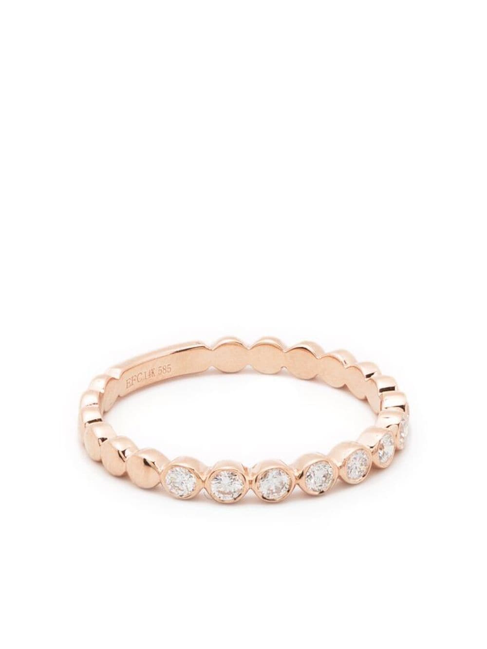 Ef Collection 14kt Sun Rotgoldring mit Diamanten - Rosa von Ef Collection