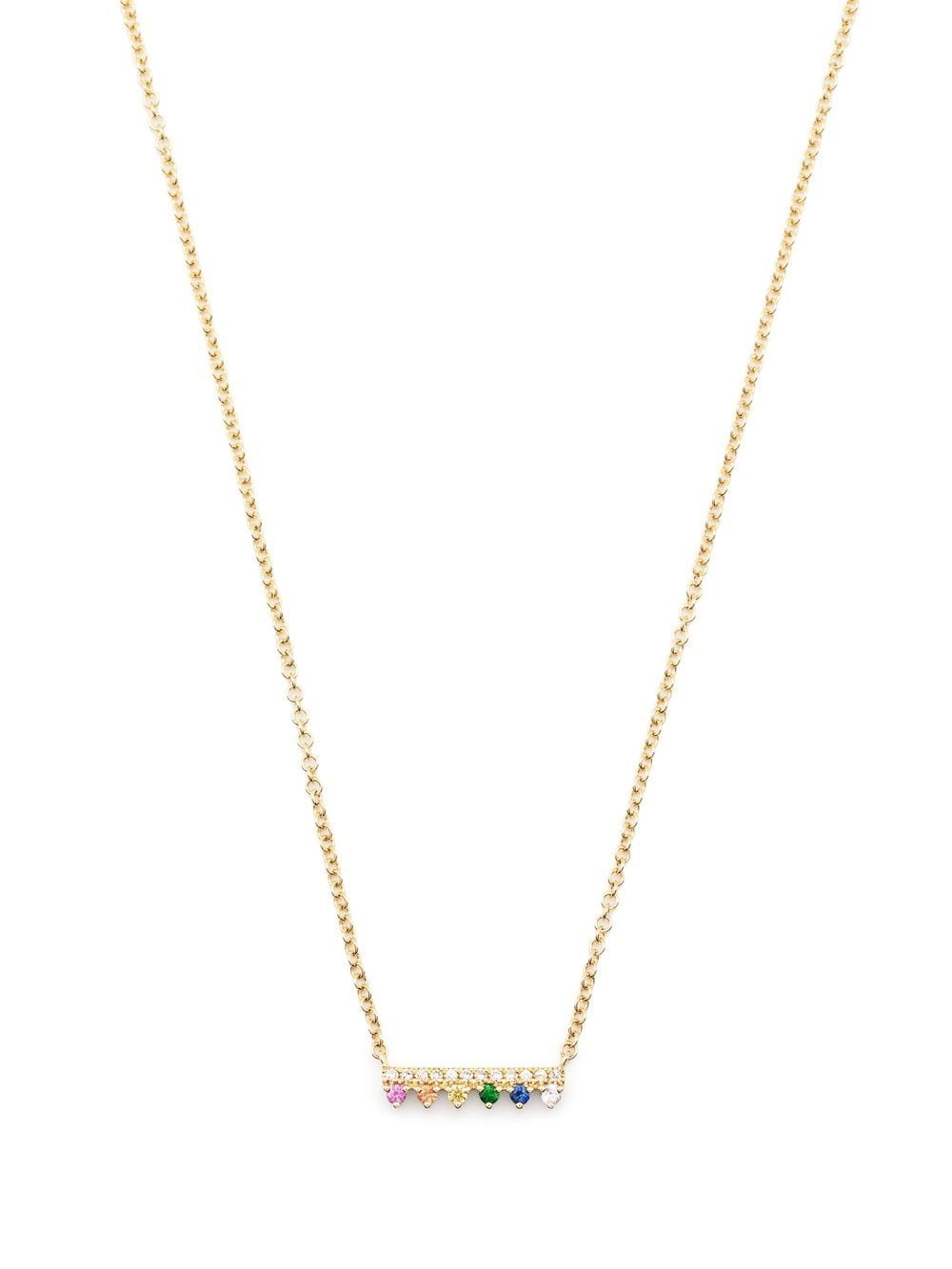 Ef Collection 14kt Chloe Bar Gelbgoldhalskette mit Diamanten von Ef Collection