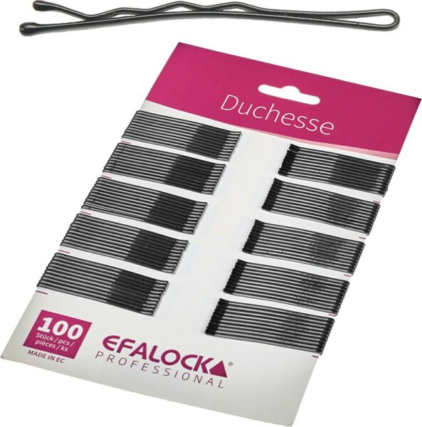 Efalock Duchesse Haarklemmen 7 cm 100 Stk. schwarz von Efalock
