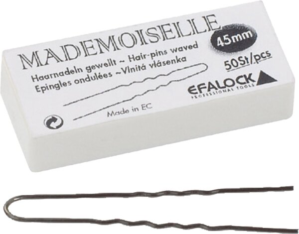 Efalock Mademoiselle Haarnadeln 45 mm kurz 50 Stk. schwarz von Efalock