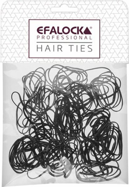 Efalock Rasta-Haargummi dünn/klein 100 Stk. schwarz von Efalock