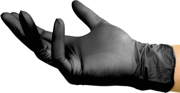 Nitril Handschuhe M ungepudert schwarz 100 Stk. von Efalock