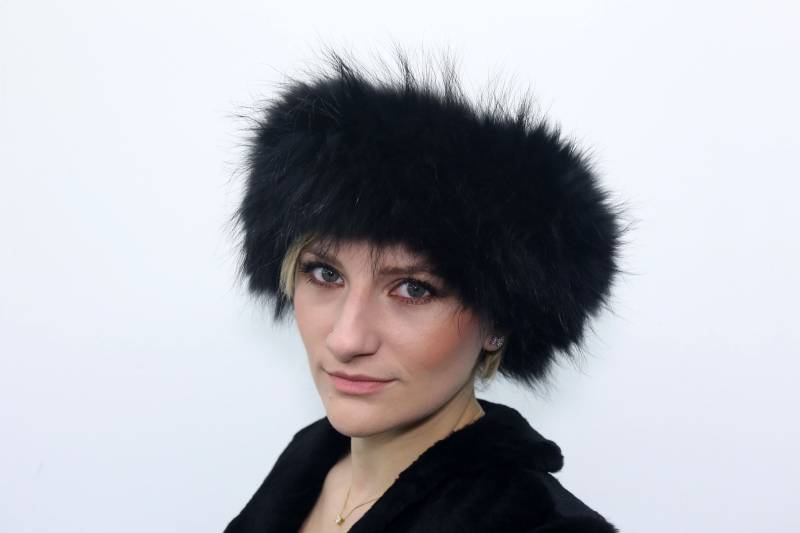 Echtpelz Finn Waschbär Stirnband Accessoires Farbe Schwarz/Kopfwärmer von EfdiFursGR