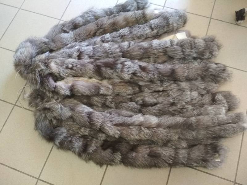 Pelz-Silber Fuchs Streifen Flauschige Borte Kragen, Schal, Kapuze, Basteln von EfdiFursGR