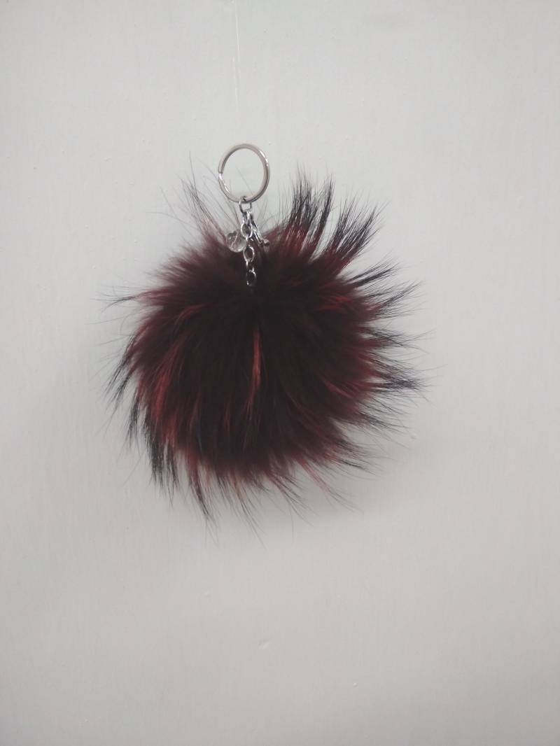Pelz Pon Schlüsselanhänger Accessoires Dunkel Bordo Farbe Pelz Pon Schlüsselanhänger Accessoires Dunkel Bordo Farbe von EfdiFursGR