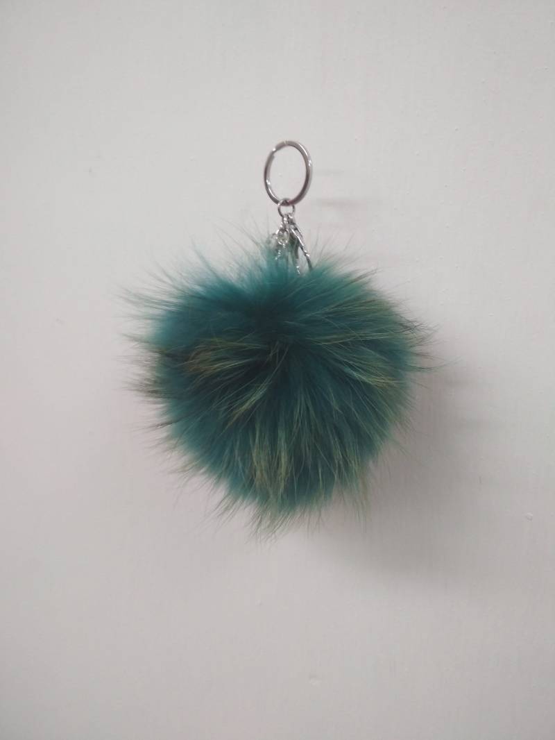 Pelz Pon Schlüsselanhänger Accessoires Grün Farbe von EfdiFursGR