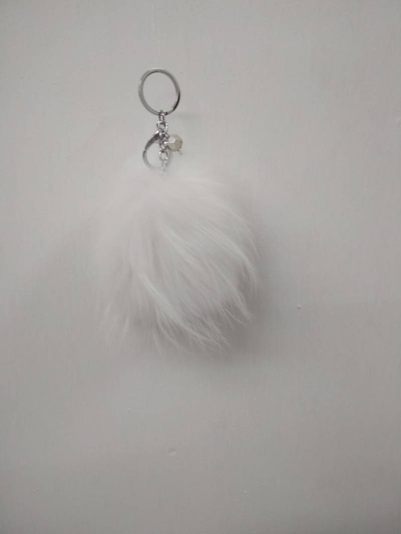 Pelz Pon Schlüsselanhänger Zubehör Weiß von EfdiFursGR
