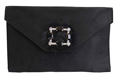 Eferri Damen Aiacor Party Abendtasche, Schwarz (Negro) von Eferri