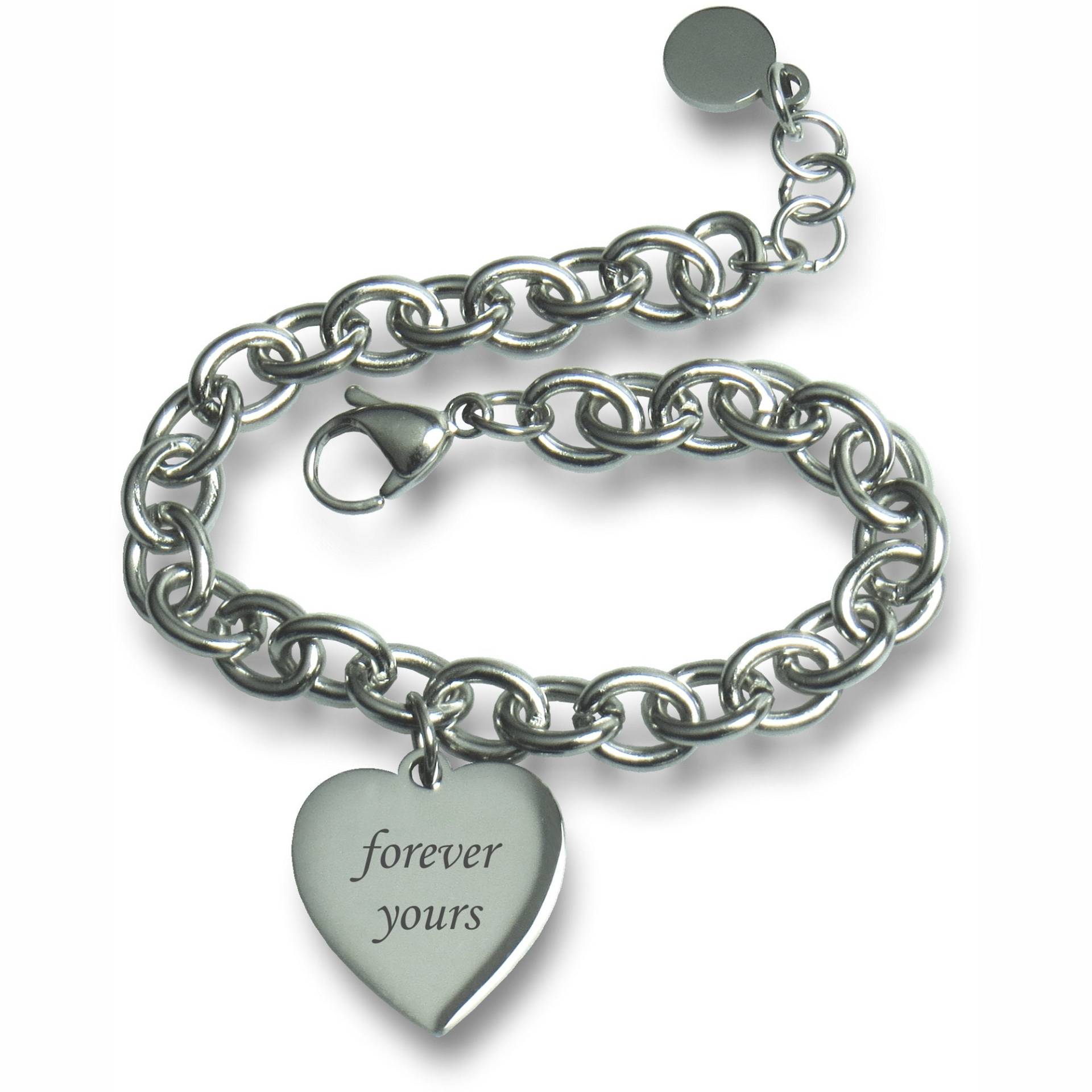 Edelstahl Armband Mit Herz Gravur von EffektGravur