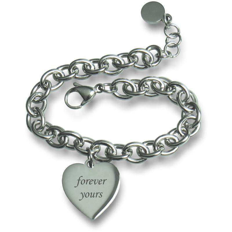 Edelstahl Armband Mit Herz Gravur von EffektGravur
