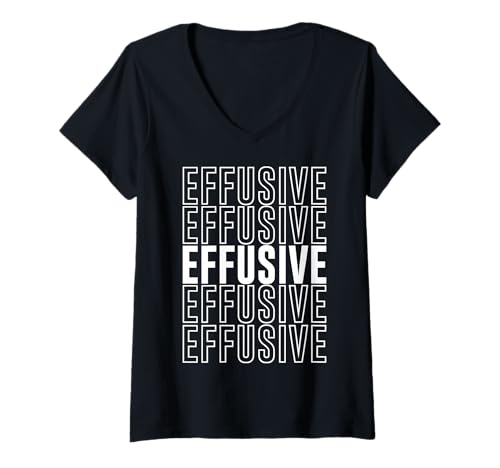 Damen Überschwänglich T-Shirt mit V-Ausschnitt Damen Überschwänglich T-Shirt mit V-Ausschnitt von Effusive Apparel