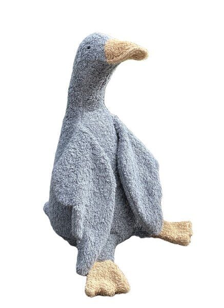 Efie Bio-Kuscheltier Gans groß grau – Bio Baumwolle (KBA), recycelte Füllung, waschbar & Allergiker geeignet – nachhaltig & handgefertigt – Made in Germany von Efie