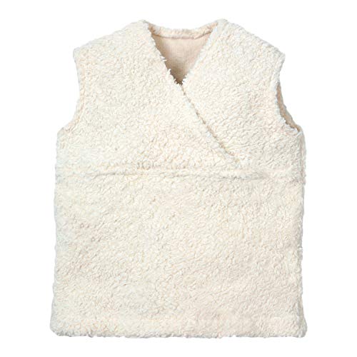 Efie Bio-Pullunder für Babys & Kleinkinder – 100 % Baumwollplüsch (KBA) – Unisex – GOTS-Zertifiziert – handgefertigt in Deutschland (DE/NL/SE/PL, Numerisch, 80, Natur) von Efie