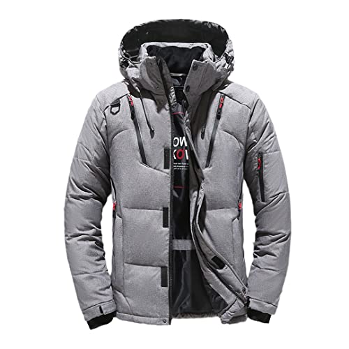 Dicke, warme Winterjacke für Herren, mit Kapuze, verdickte Entendaunen, Parka, Mantel, leger, schmaler Daunenmantel mit vielen Taschen Dicke, warme Winterjacke für Herren, mit Kapuze, verdickte Entendaunen, Parka, Mantel, leger, schmaler Daunenmantel mit vielen Taschen von Souchi