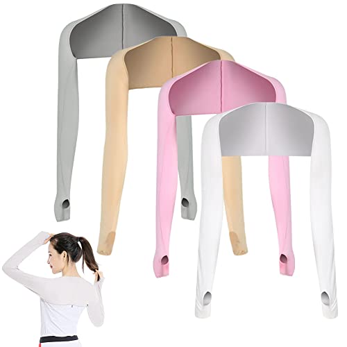 Eforcase 4 Paar Frauen Kühl-Schal Arm Ärmel Sonnenschutz Shrug Schal Ärmel mit Fingerloch Armabdeckung von Eforcase