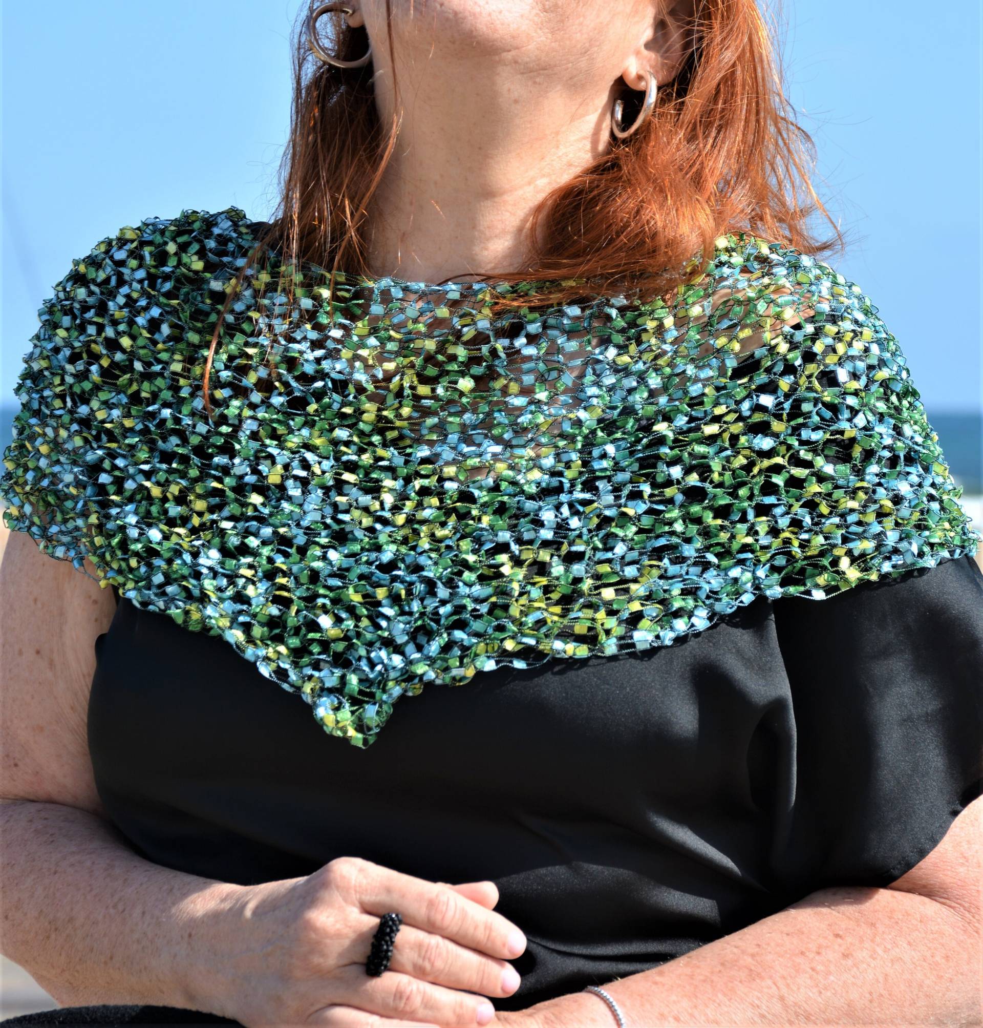 Handgestrickter Schal Aus Leitergarn von EfratKnit