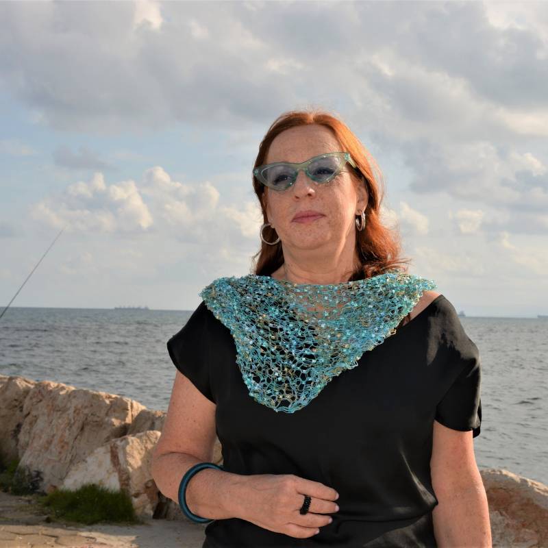 Mint Ladder Yarn Schal Handgemachte Frauen Schulter Abdeckung von EfratKnit