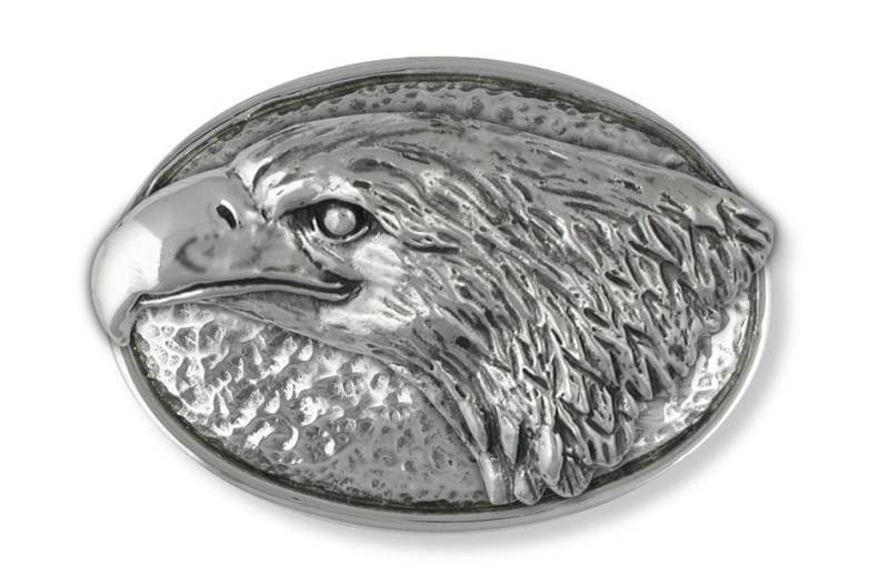 Adler Gürtelschnalle Handmade Sterling Silber Wildlife Schmuck Eg3-Bk von Efsterling