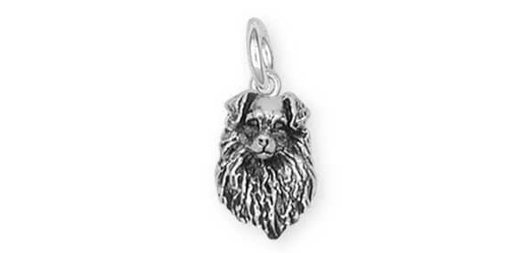 Australian Shepherd Schmuck Massiv Sterling Silber Aussie Anhänger Au8-Dc von Efsterling