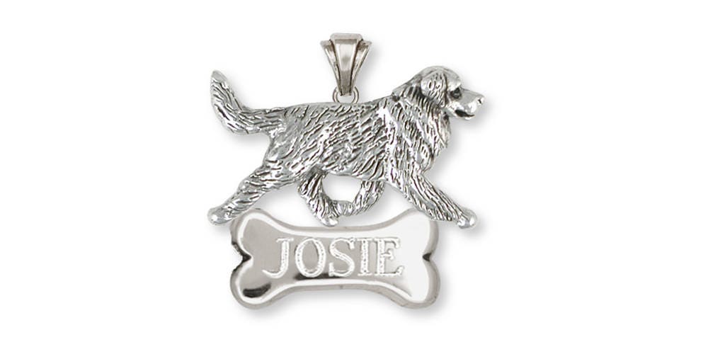 Berner Sennenhund Schmuck Anhänger Sterling Silber Hund Bmd3-Np von Efsterling