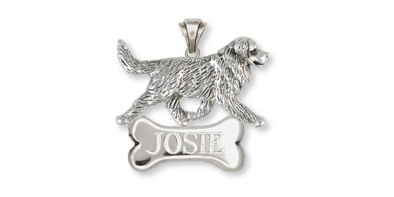 Berner Sennenhund Schmuck Anhänger Sterling Silber Hund Bmd3-Np von Efsterling