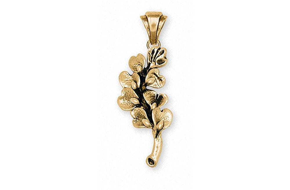 Bluebonnet Jewelry Anhänger Schmuck 14K Gold Handmade Texas Wildblumen Bb6-Pg von Efsterling