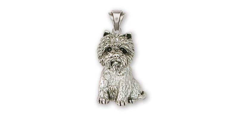 Cairn Terrier Schmuck Anhänger Sterling Silber Handgemachter Hund Knwt23-P von Efsterling