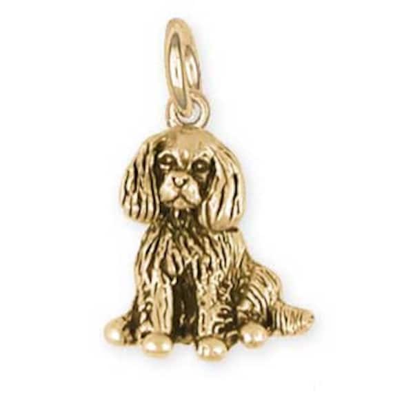 Cavalier Jewelry 14K Gelbgold Vermeil König Charles Spaniel Charme Schmuck Cv14-Cvm von Efsterling
