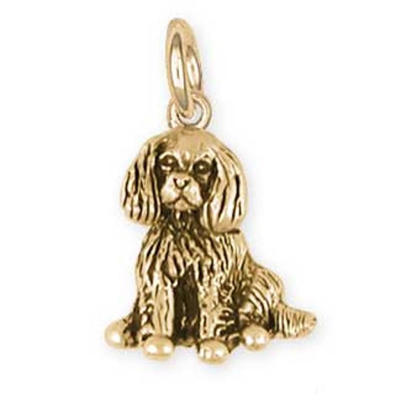 Cavalier Jewelry 14K Gelbgold Vermeil König Charles Spaniel Charme Schmuck Cv14-Cvm von Efsterling