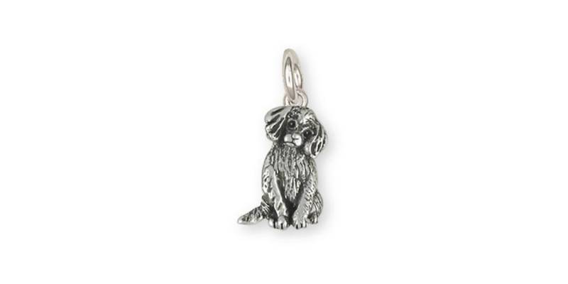 Cavalier Jewelry King Charles Spaniel Welpen Schmuck Sterling Silber Handgemachte Hundeanhänger Cv27-C von Efsterling