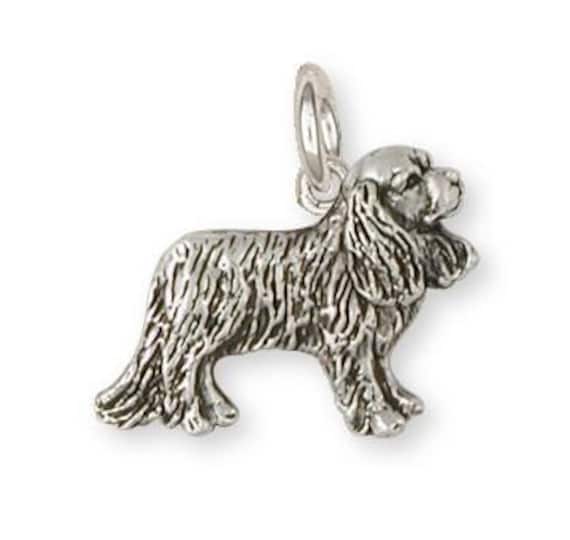 Cavalier King Charles Spaniel Charme Schmuck Handgemachtes Sterling Silber Cv10-C von Efsterling