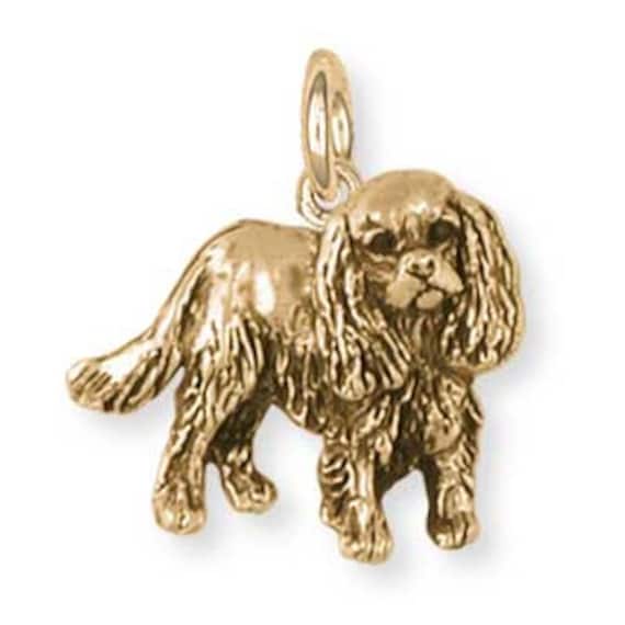 Cavalier King Charles Spaniel Schmuck Gold Vermeil Handgemachter Hund Anhänger Kc17-Cvm von Efsterling
