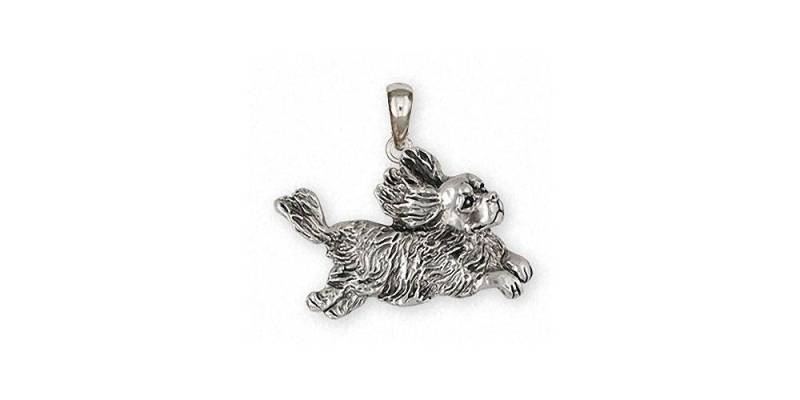 Cavalier King Charles Spaniel Schmuck Sterling Silber Anhänger Handgemachter Hundeschmuck Kc162x-P von Efsterling