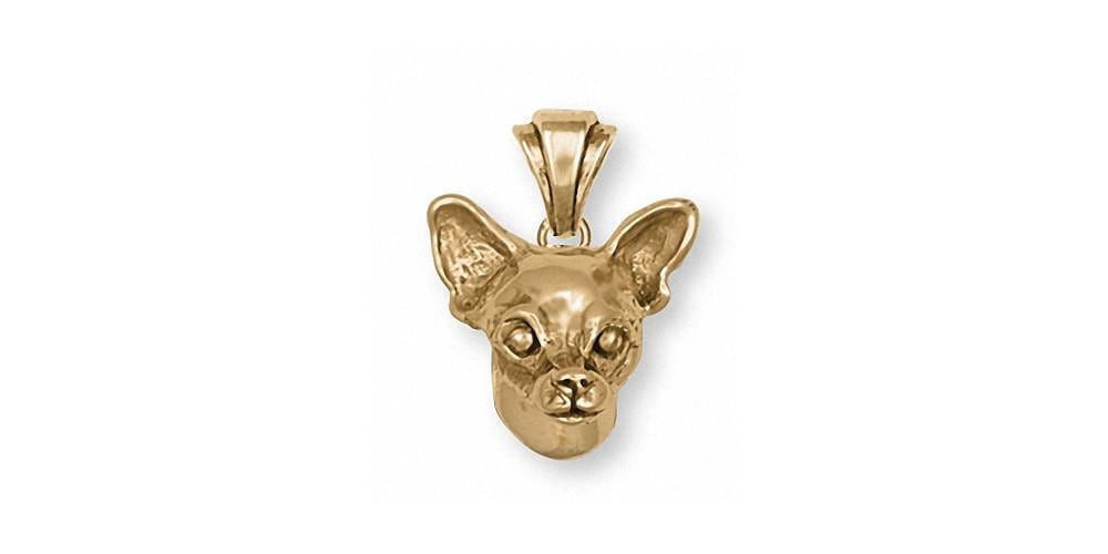 Chihuahua Schmuck Anhänger 14K Gold Handmade Ch-Pg von Efsterling