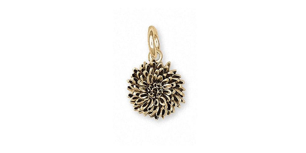 Chrysantheme Charm Schmuck 14K Gold Handgemachte Blume Cry2x-C.g von Efsterling
