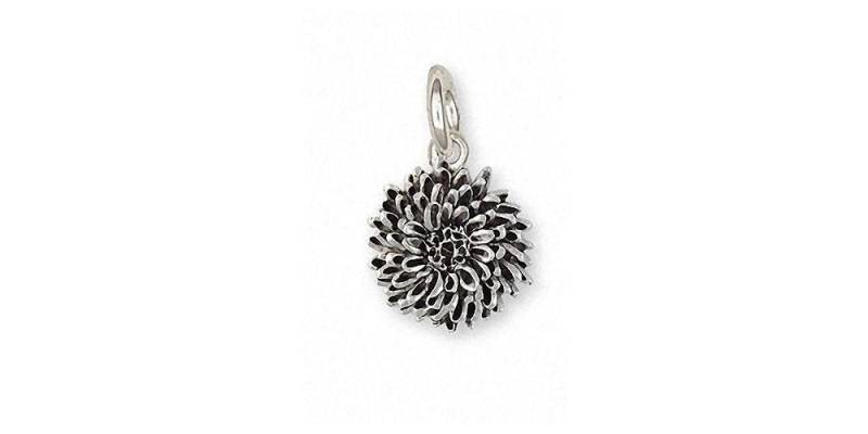 Chrysantheme Charm Schmuck Sterling Silber Blumen Cry2x-C von Efsterling