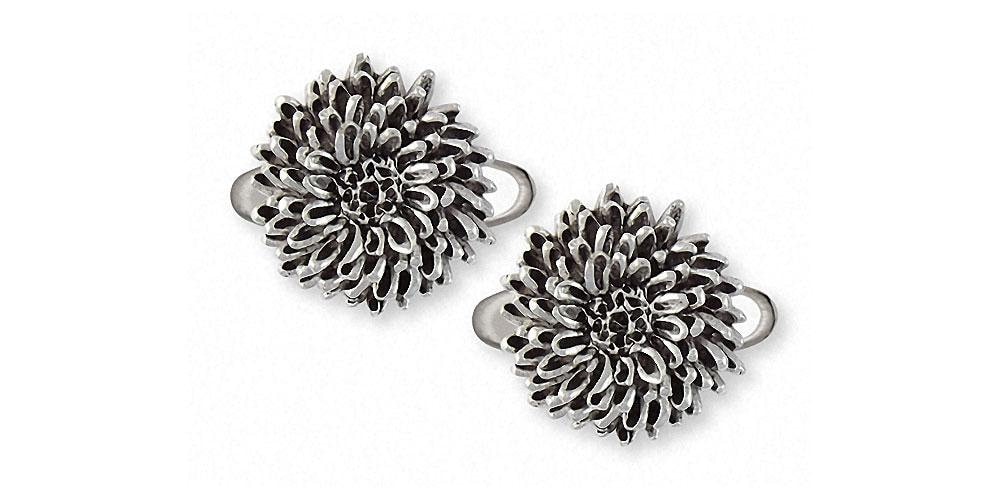 Chrysantheme Schmuck Manschettenknöpfe Sterling Silber Handgemachte Blume Cry-Cl von Efsterling