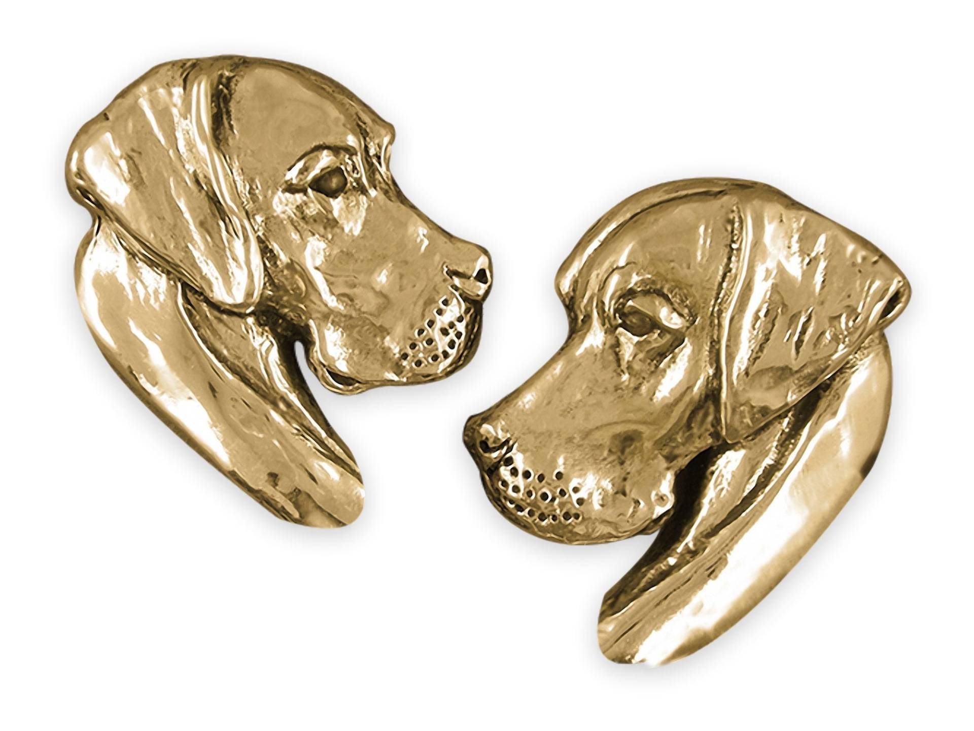 Deutsche Dogge Schmuck 14K Gold Vermeil Handmade Manschettenknöpfe Gd15-Clvm von Efsterling
