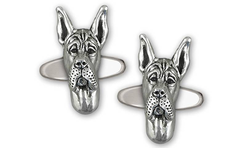 Deutsche Dogge Schmuck Sterling Silber Handgemachte Manschettenknöpfe Gd19-Cc von Efsterling