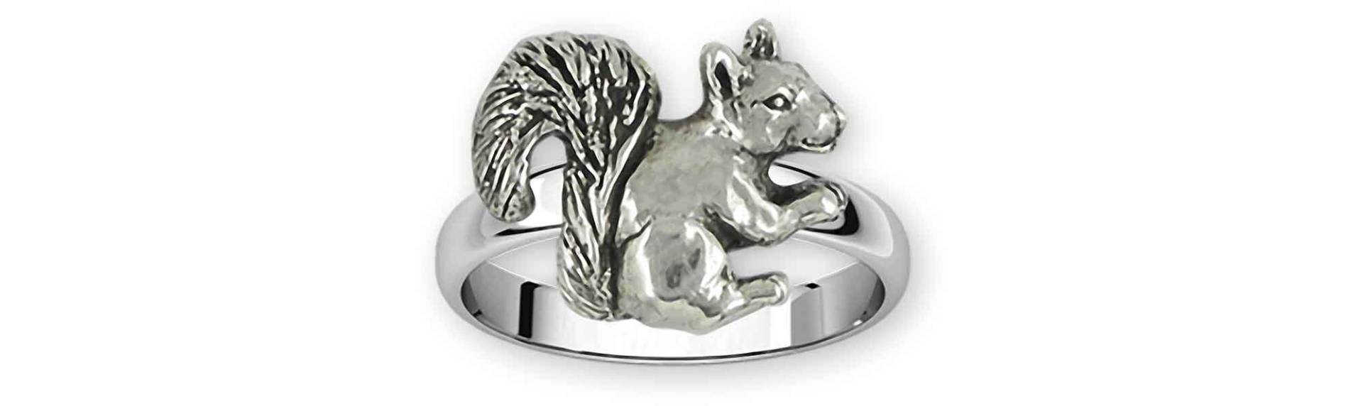 Eichhörnchen Schmuck Sterling Silber Handarbeit Ring Sq3-R von Efsterling