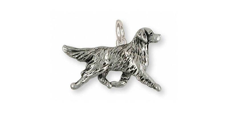Golden Retriever Charme Schmuck Sterling Silber Handgemachte Hund Gr41-C von Efsterling